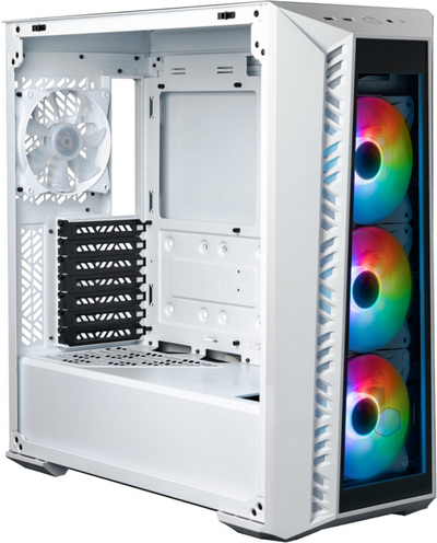 Kasë kompjuteri Cooler Master MasterBox 520, anë xhami transparente, e bardhë