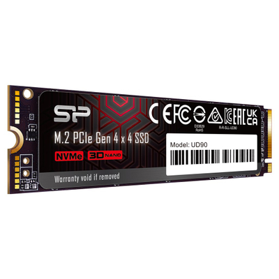 SSD Silicon Power UD90, 2TB, M.2, PCIe 4.0, NVMe, e zezë