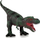 Lodër dinosaur Tyrannosaurus Rex, figurë e madhe 67 cm, me zë, jeshile me të kuqe