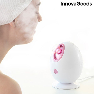 Електрична сауна за лице InnovaGoods Moispa, нано прскање, бела со розова