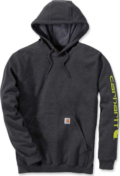 Bluzë me kapuç Carhartt K288 Logo, pambuk poliester, për burra, Carbon Heather