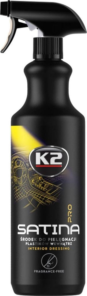 Solucion për plastikë interieri K2 Pro Satina, 1L, efekt mat