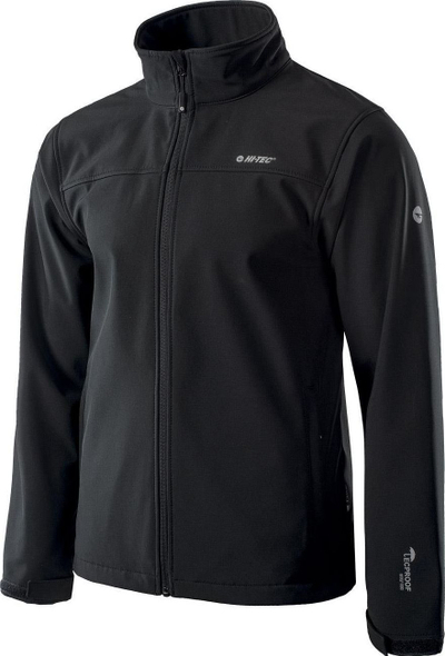 Xhaketë softshell për burra Hi Tec Lummer, që s’i hyn uji, me microfleece, e zezë