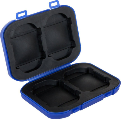 Kuti memorie Delkin Water Resistant Tote, për 8 karta CF, që s’e ha uji, blu
