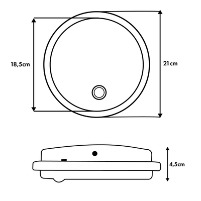 Lampë LED Maclean MCE525 W, 10W, IP65, e bardhë
