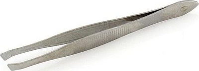 Pincetë për vetulla Precision Slant, majë e pjerrët, çelik inox, ngjyrë argjendtë