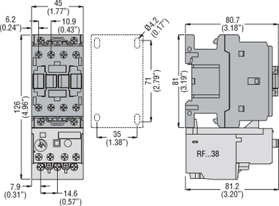 Kontaktor elektrik Lovato Electric BF1210A230, 12A, 3P 230V AC