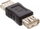 Adapter USB InLine 33300, USB 2.0 Type A femër femër, i zi