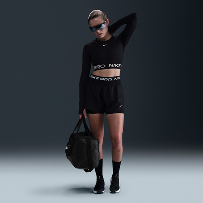 Pantallona të shkurtra Nike Pro Dri FIT 2 in 1, për femra, Dri FIT, të zeza
