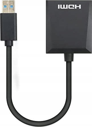 Adapter USB në HDMI Manhattan 153690, USB 3.2 Gen 1, Full HD 1080p, i zi