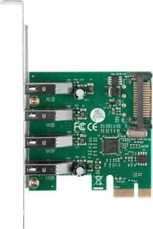 Kartë PCI Express Lanberg PCE-US3-004, 4 porta USB 3.1 Gen 1, 5 Gbps, e zezë