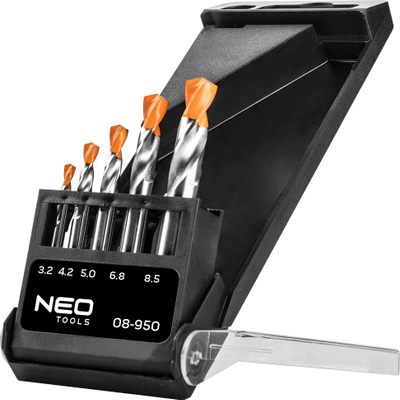 Set stërvitjesh spirale NEO Tools 08-950, 3.2-8.5 mm, në kuti plastike