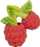 Lodër për kafshim Oli &amp; Carol Valery the Raspberry, gomë natyrale, pa BPA, e kuqe