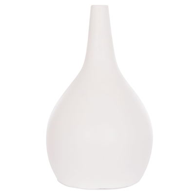 Vazo dekorative tabletop Deni HM4663.02L, fiber cement, 26x39cm, e bardhë
