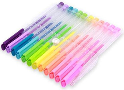 Сет гел пенкала Polsirhurt Fluo Pens, 12 парчиња, повеќебојни