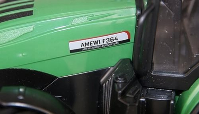 Lodër traktori me telekomandë Amewi RC Tractor, me rimorkio ngritëse, Li Ion 500mAh, i gjelbër