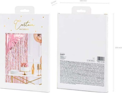 Perde dekorative PartyDeco Curtain Party Pink Gold Backdrop, 90x250cm, rozë gold