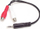 Kabllo StarTech Jack 3.5mm - RCA (Cinch) x2, 0.15m, e zezë