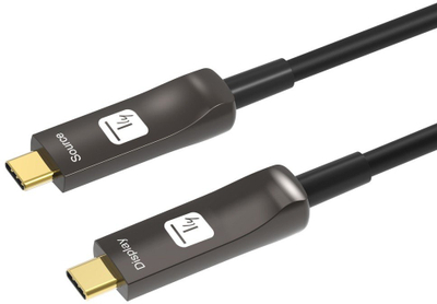 Kabllo USB C Techly Active AOC, me fibër optike, 4K, 10m