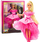 Kukull Lean Toys Anlily Glitter Ball Gown, gjymtyrë lëvizëse, flokë biondë, fustan rozë me shkëlqim