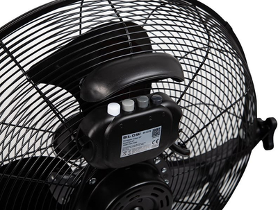 Ventilator dyshemeje industrial, 45 cm, 200W, metalik i zi