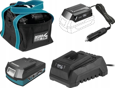Set veglash elektrike Dedra SAS+ALL Power Tool Set, 10 copë, pa kabllo