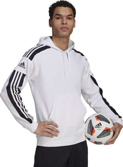 Bluzë me kapuç adidas Squadra 21 Sweat Hoody M GT6637, Aeroready, për burra, e bardhë