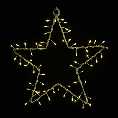 Dekor varëse Sirius Liva Star, 60 LED, me bateri, ngjyrë gold