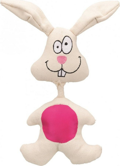Lodër qenushësh Trixie White Rabbit, pambuk, 29cm, rozë e bardhë