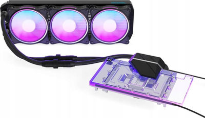 Ftohës uji për kartë grafike Alphacool Eiswolf 2, radiator 360 mm, ARGB, i zi