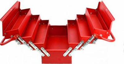 Kuti metalike veglash Awtools Metal Toolbox, 7 ndarje, 53x20 cm, e kuqe