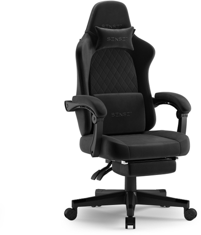 Karrige SENSE7 DEVON Alcantara, e zezë