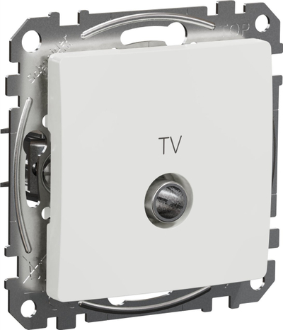 Prizë TV Schneider Electric Sedna Design GN.TV END 4D B, fundore 4 dB, e bardhë