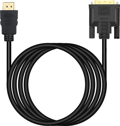 Kabllo HDMI në DVI HD8, 2m, gold plated, i zi