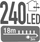Dекоративни LED светилки Mondex Chain 240L, 18 m, 8 функции, топло бела