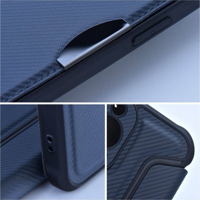 Kabullë telefoni Razor Book për Xiaomi Redmi Note 12S, lëkurë eko, mbyllje me magnet, blu
