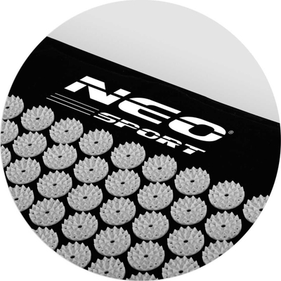 Set tapeti akupresure NeoSport 190103, me jastëk dhe çantë, zi me gri