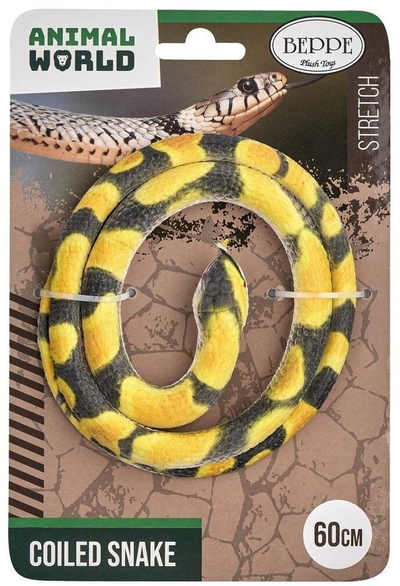 Lodër gjarpër Beppe Coiled Snake, gome fleksibël, 60cm, e verdhë