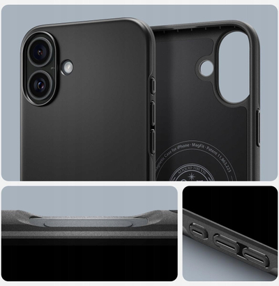 Kapak telefoni Spigen Thin Fit MagSafe për iPhone 17, i hollë, me MagSafe, i zi