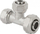 Tee reduktuese Hydroland PEX TR 20x16x20, kompresion PEX AL PEX, bronz i nikluar