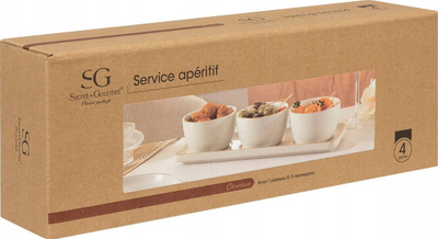 Set aperitiv Arya, 4 copë, qeramike, shumëngjyrësh