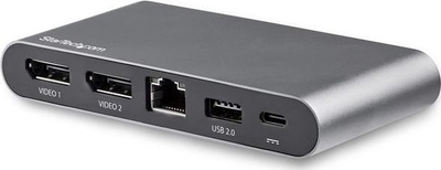 Dock USB C StarTech, dy dalje DisplayPort 4K, Power Delivery 100W, gri