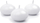 Qirinj lundrues Partydeco Metallic dhe Matt, 4cm, set 50 copë, të bardhë