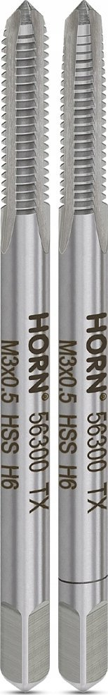 Set çezme dhe filier HORN M3x0.5, HSS, për metal, ngjyrë metalike