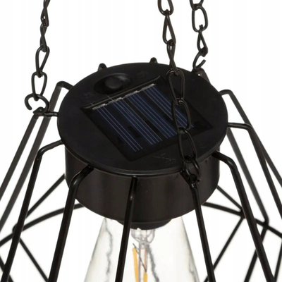 Fanar solar për kopsht Atmosphera, varëse, metal, i zi