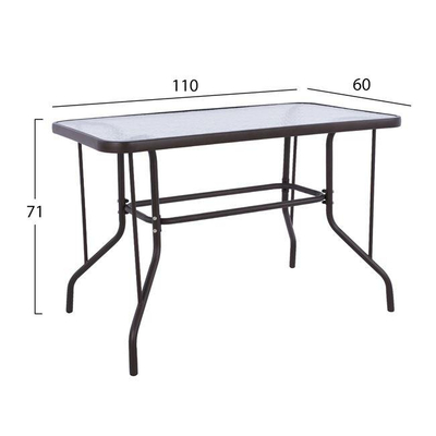 Set ngrënieje të jashtme 5-pjesësh, Tavolinë 110×60 cm + 4 karrige (HM5193.02), kaftë