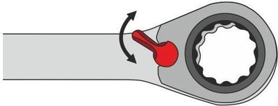 Çelës kombinues me racë AWTools AW40535, 19mm, çelik CrV, argjendtë