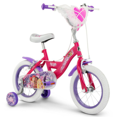 Biçikletë për kalamaj Huffy Disney Princess 24375W, 14", me rrota ndihmëse, rozë
