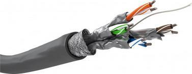 Kabllo rrjeti Goobay 93956, Cat6 S FTP, 100 m, gri