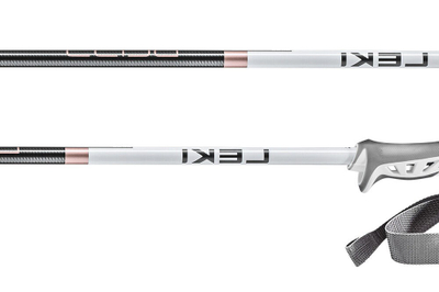 Bastun skijimi Leki Bliss Resegold, alumini TS, 115cm, i bardhë gri